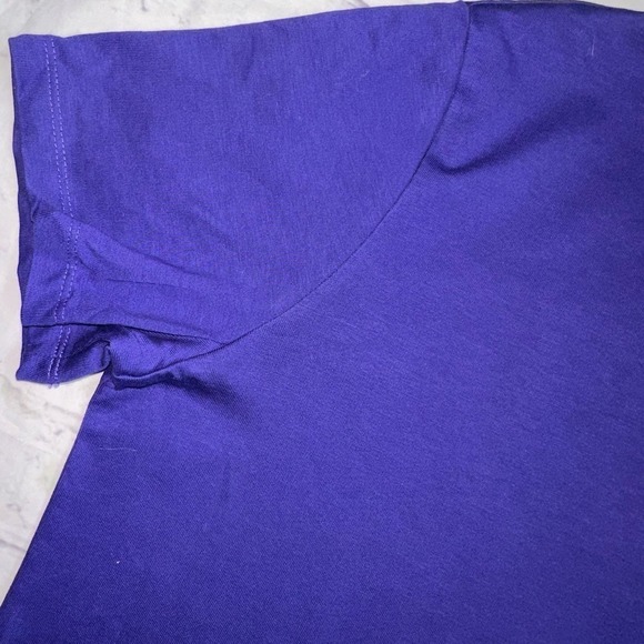 NWOT Women’s Small (6/8) Lands’ End Purple SS Supima Cotton Relaxed Fit TShirt - Picture 3 of 6